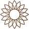 Ekena Millwork Daisy Wood Fretwork Pierced Ceiling Medallion, Walnut, 16"OD x 5 5/8"ID x 3/8"T CMWP16X16X0375DAWA - alternate 2